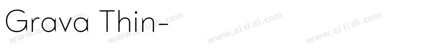 Grava Thin字体转换
